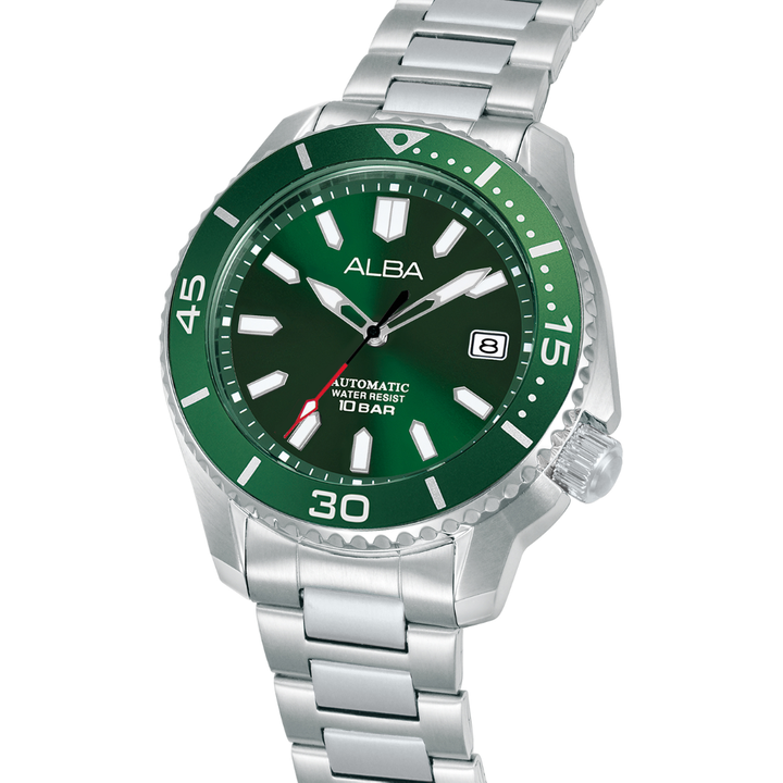 ALBA AU4087X MECHANICAL AUTOMATIC GREEN DIAL MEN WATCH