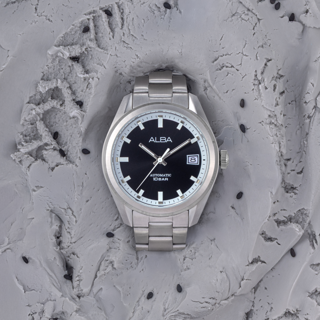 ALBA AU4095X MECHANICAL AUTOMATIC BLACK DIAL MEN WATCH