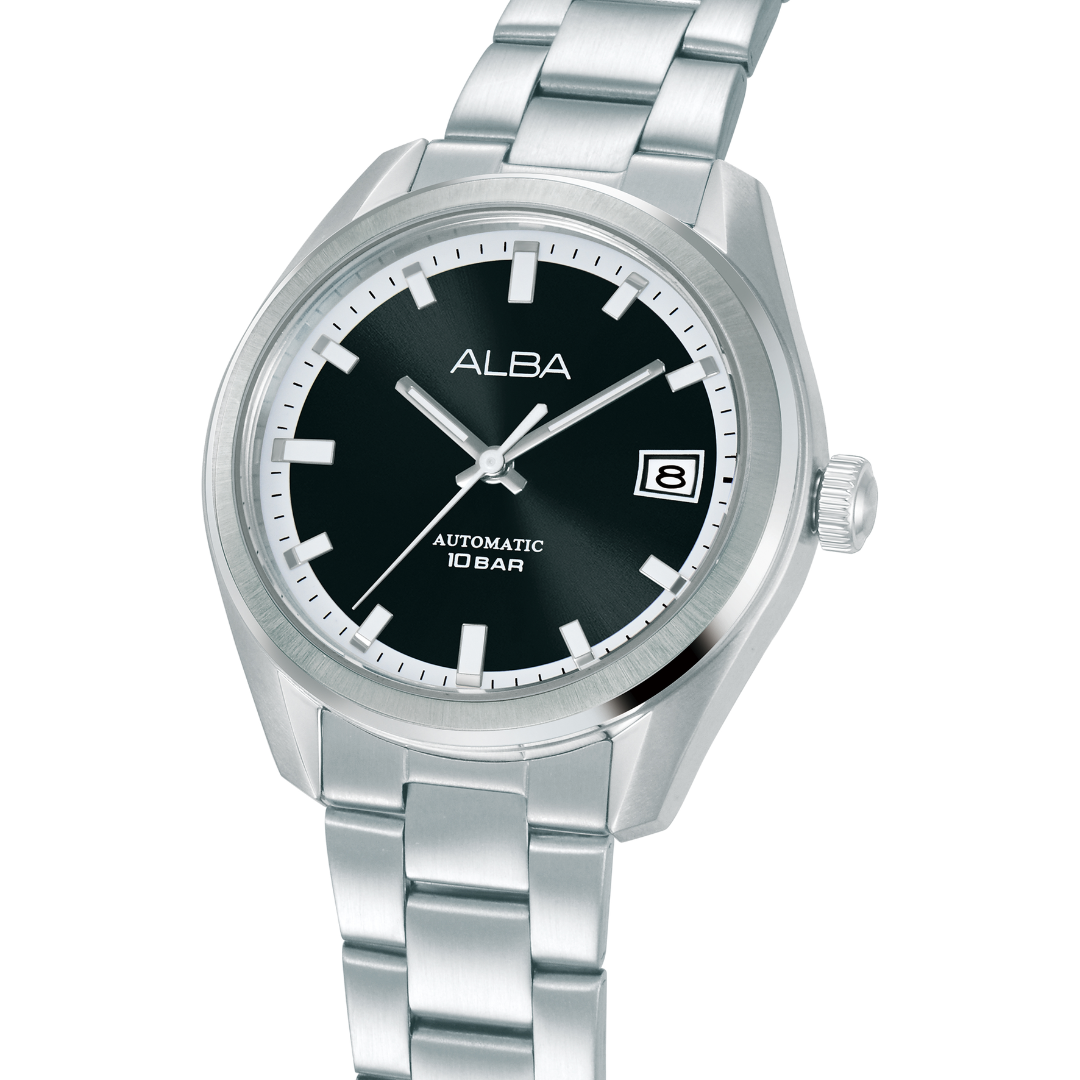 ALBA AU4095X MECHANICAL AUTOMATIC BLACK DIAL MEN WATCH