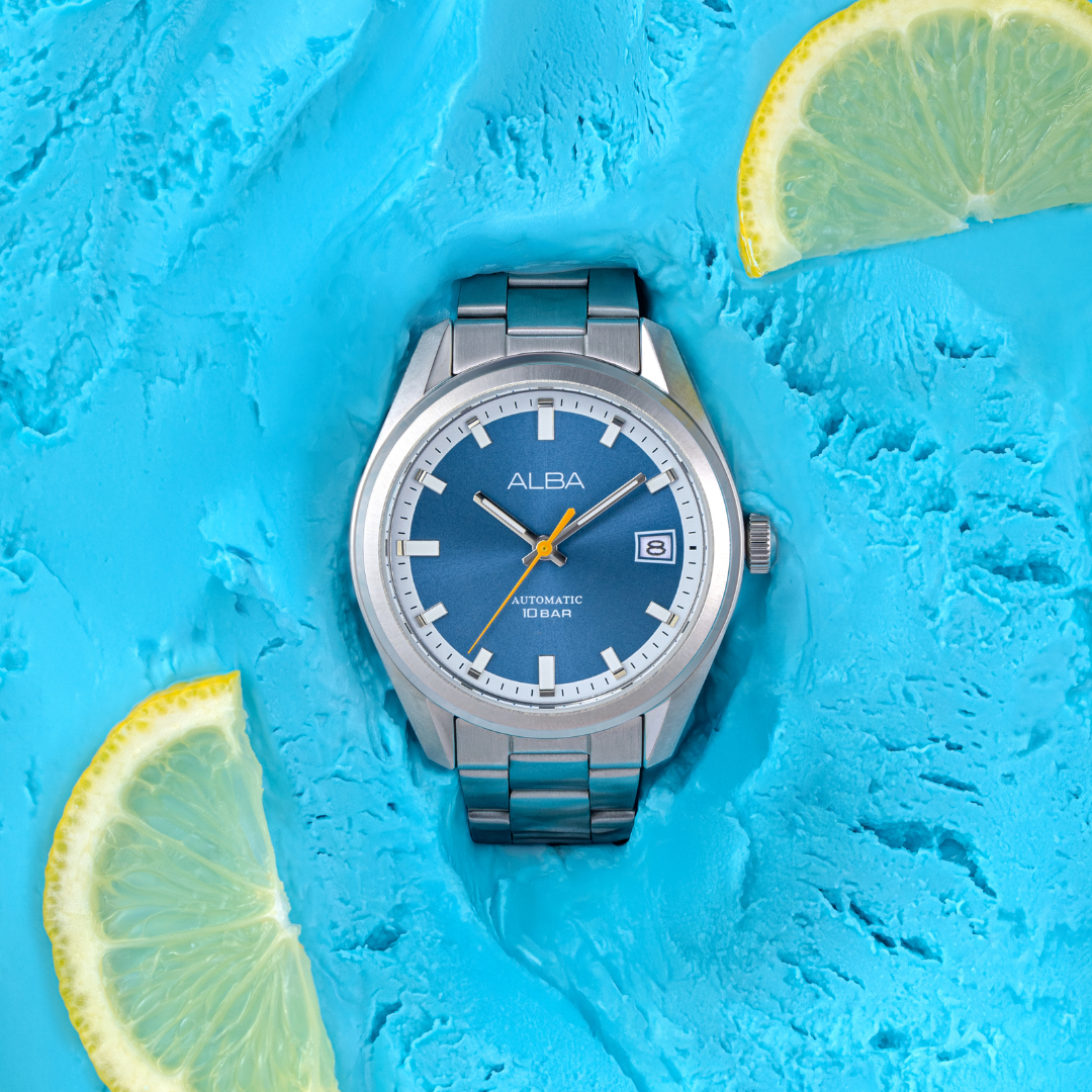 ALBA AU4097X MECHANICAL AUTOMATIC BLUE DIAL MEN WATCH