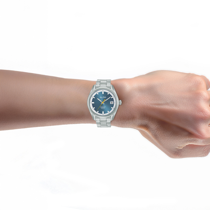 ALBA AU4097X MECHANICAL AUTOMATIC BLUE DIAL MEN WATCH