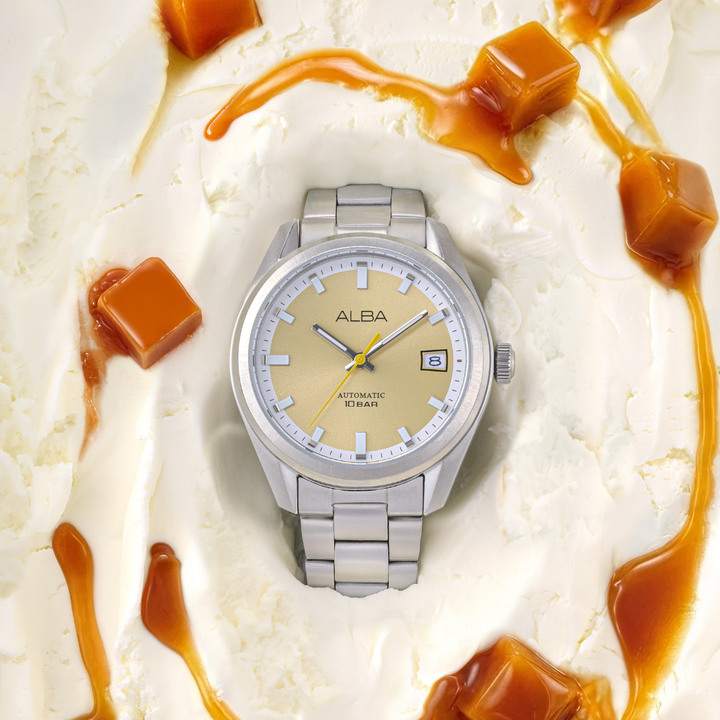ALBA AU4101X MECHANICAL AUTOMATIC CARAMEL DIAL MEN WATCH