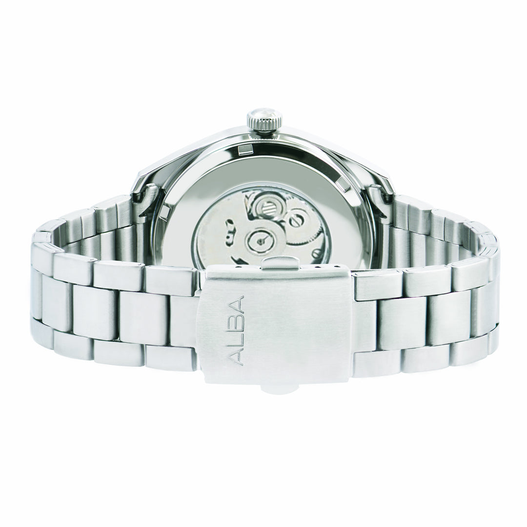 ALBA AU4103X MECHANICAL AUTOMATIC ORANGE DIAL MEN WATCH