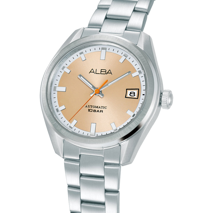 ALBA AU4103X MECHANICAL AUTOMATIC ORANGE DIAL MEN WATCH