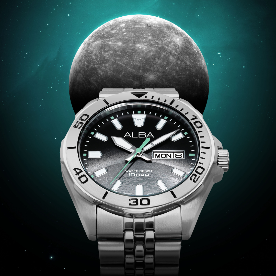 ALBA AV3575X ACTIVE QUARTZ STAINLESS STEEL MEN WATCH