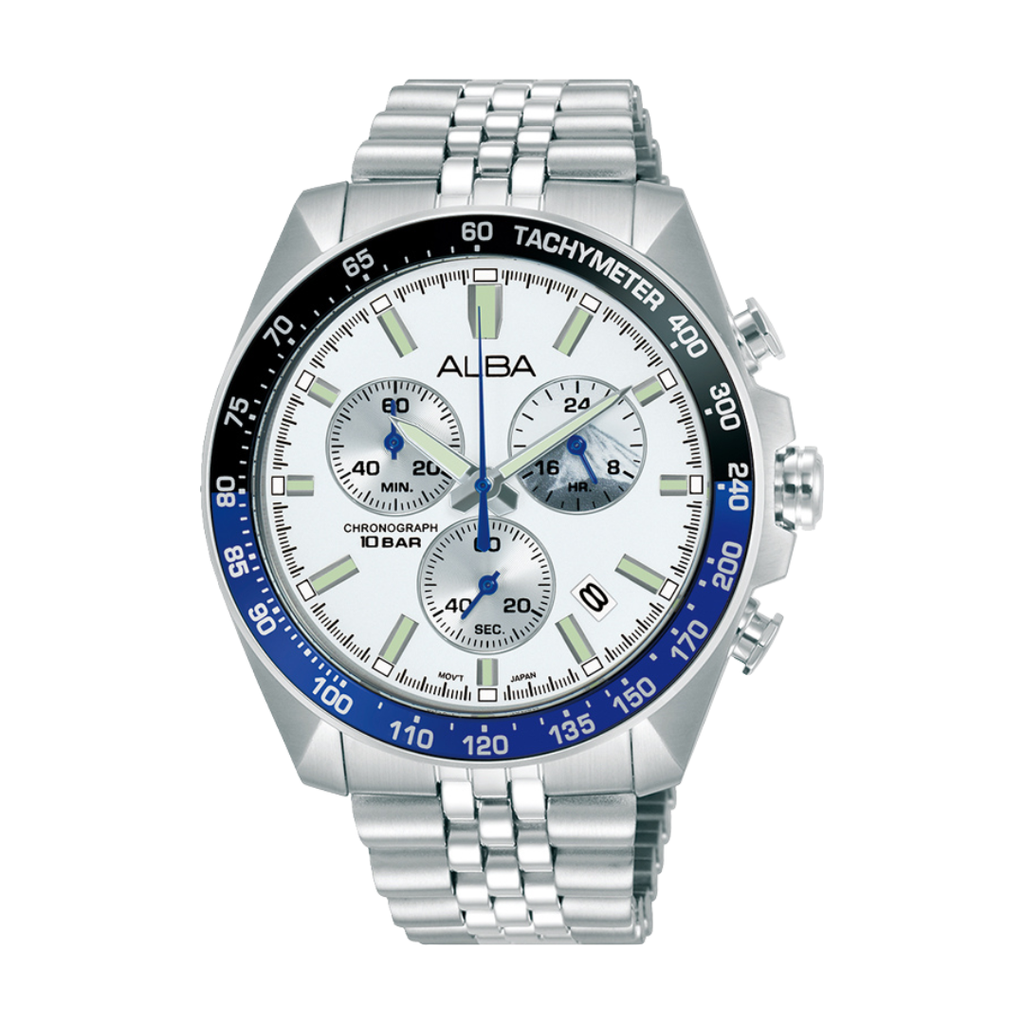 Alba AX7029X Signa Chronograph Men's Watch | White Dial | City Alba AX7029X Signa Chronograph Men's Watch | White Dial | City