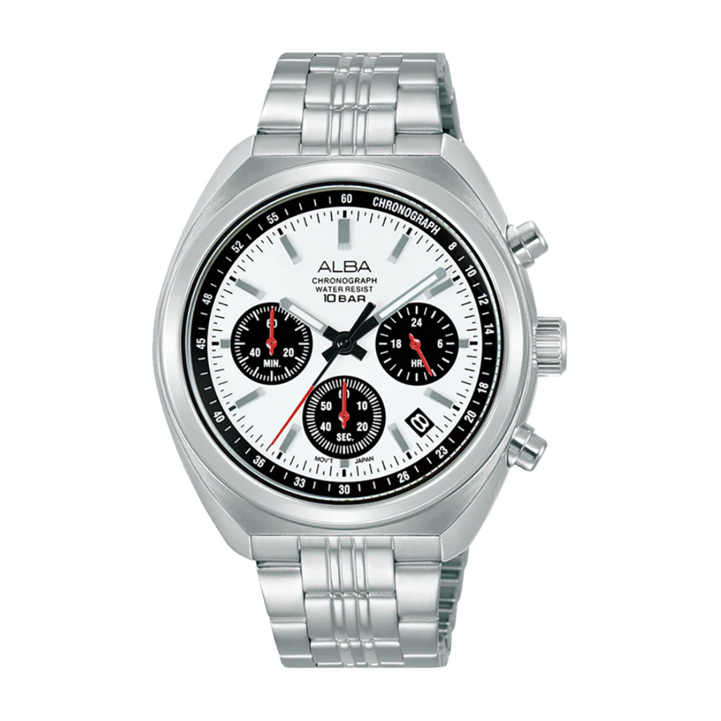 ALBA AT3K11X Panda Dial Chronograph Men's Watch | City Chain