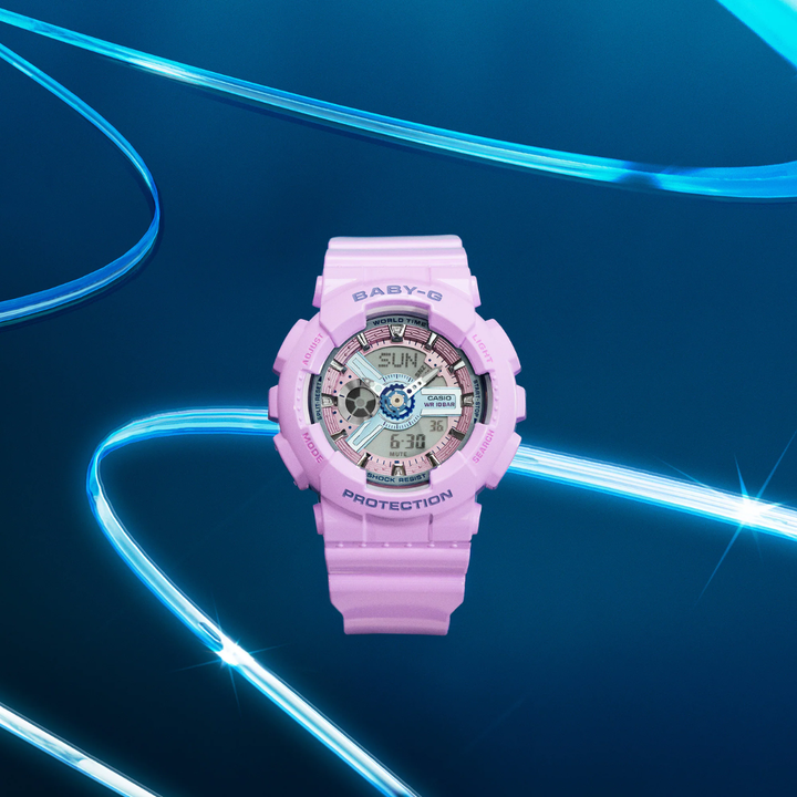 CASIO BABY-G BA-110MC-6ADR ANALOG-DIGITAL PURPLE WOMEN WATCH