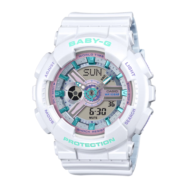 CASIO BABY-G BA-110MC-7ADR ANALOG-DIGITAL WHITE WOMEN WATCH
