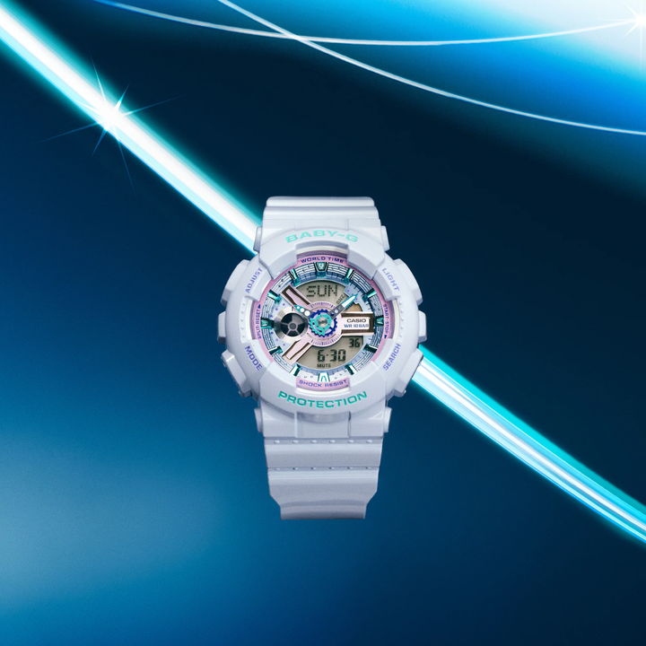 CASIO BABY-G BA-110MC-7ADR ANALOG-DIGITAL WHITE WOMEN WATCH