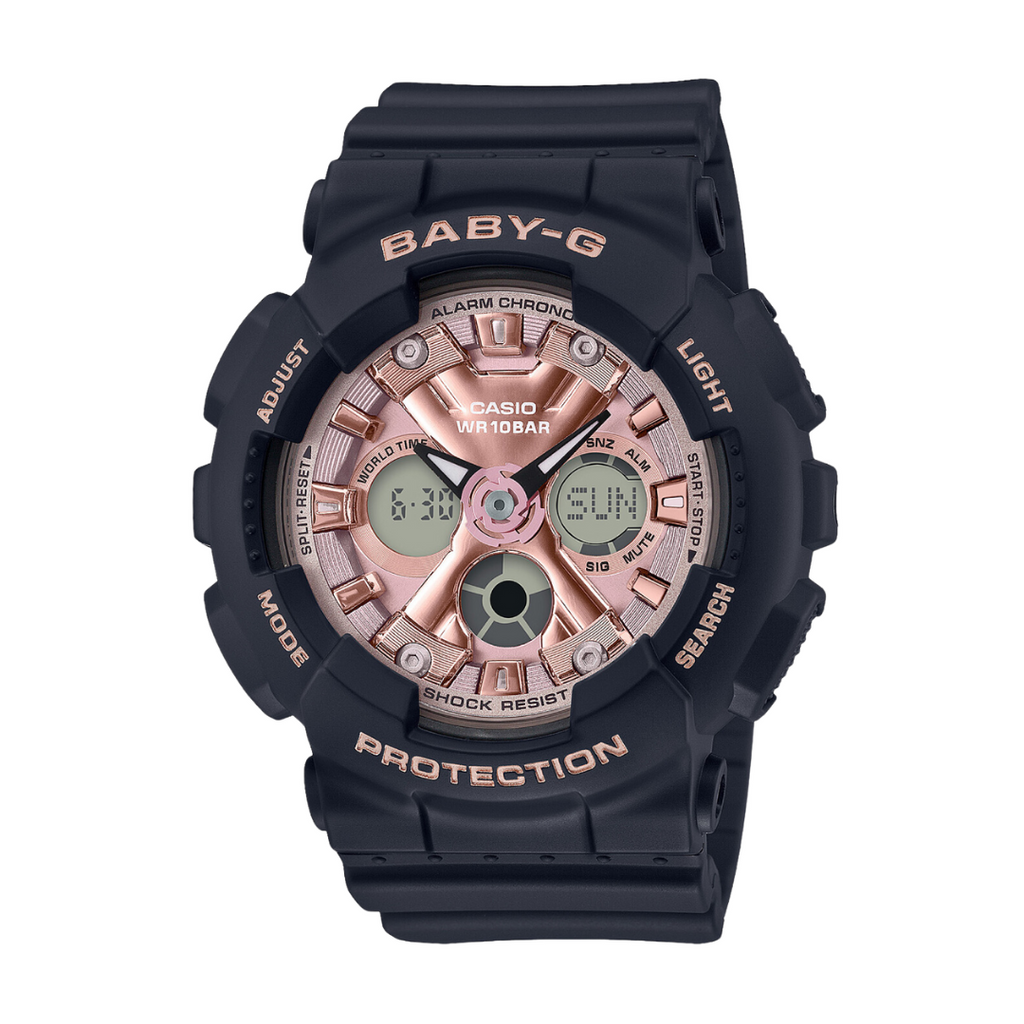 Casio Baby-G BA-130-1A4DR Black Rose Gold Analog-Digital | City