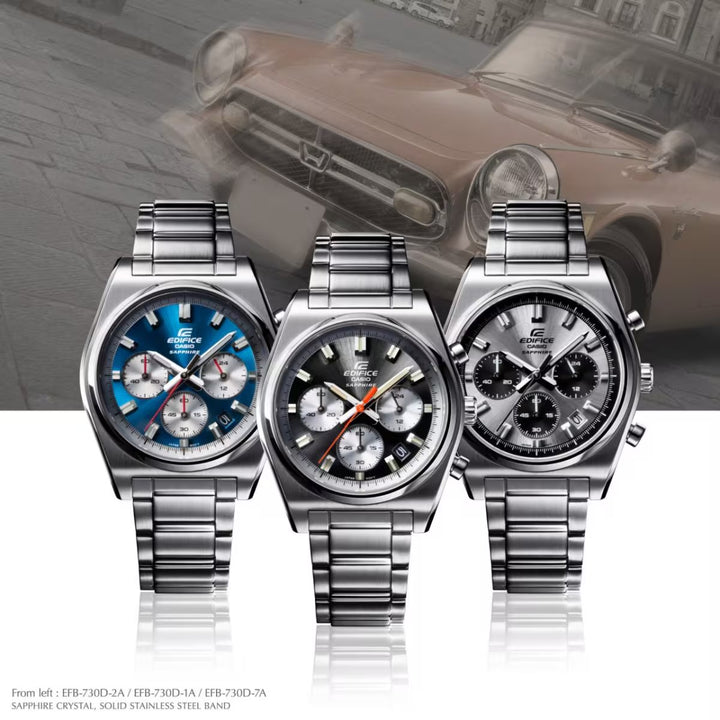 CASIO EDIFICE EFB-730D-7AVUDF STANDARD CHRONOGRAPH MEN WATCH