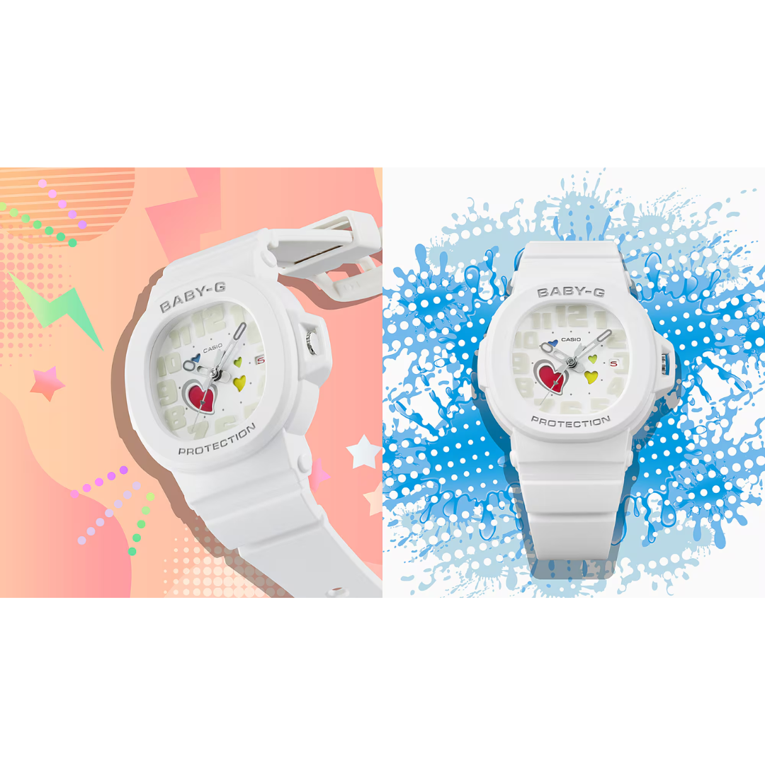 CASIO BABY-G BGA-10-6ADR PLAYFUL HEARTS ANALOG WOMEN WATCH