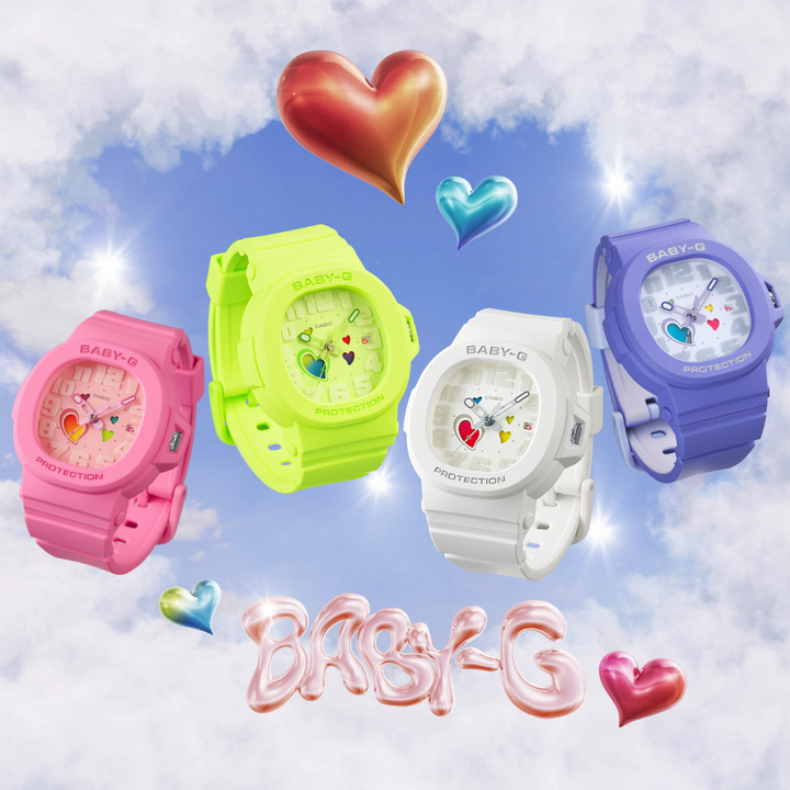 CASIO BABY-G BGA-10-6ADR PLAYFUL HEARTS ANALOG WOMEN WATCH