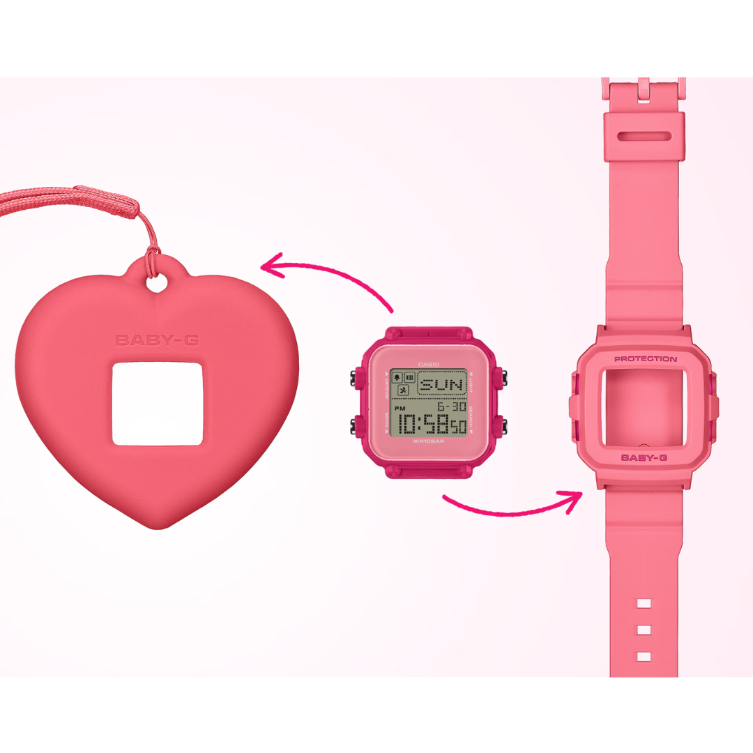 CASIO BABY-G + PLUS BGD-10KH-4DR PINK WOMEN WATCH SET