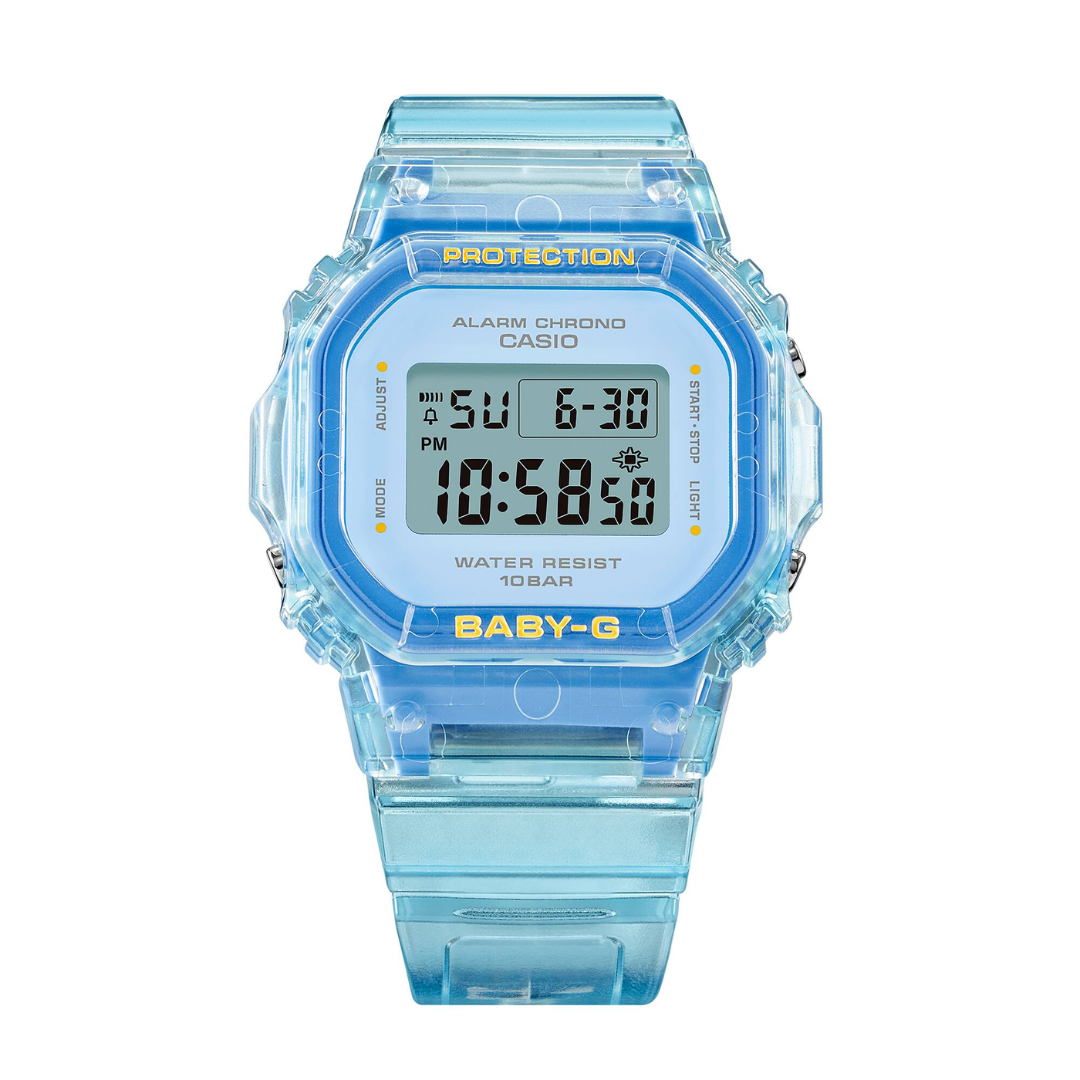 CASIO BABY-G BGD-565SJ-2DR SUMMER JELLY COLORS DIGITAL BLUE WOMEN WATCH