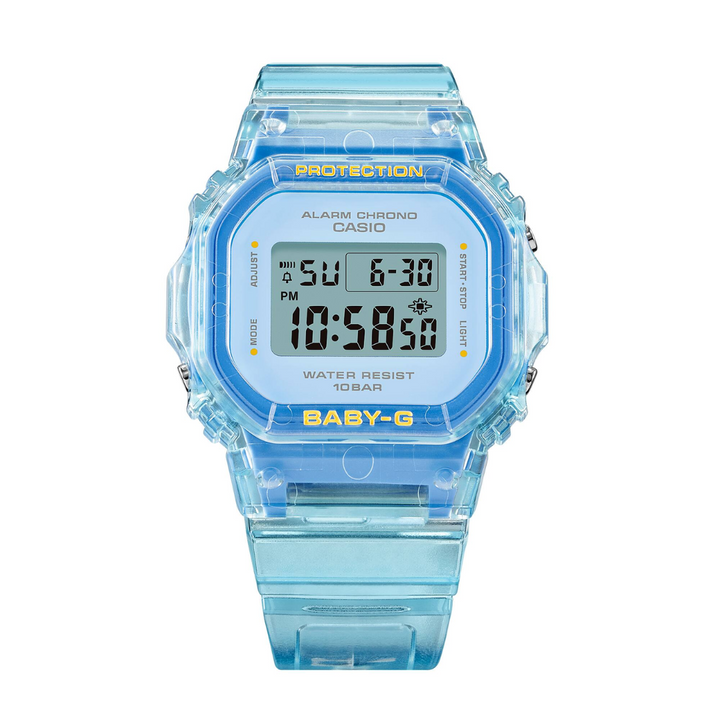 CASIO BABY-G BGD-565SJ-2DR SUMMER JELLY COLORS DIGITAL BLUE WOMEN WATCH
