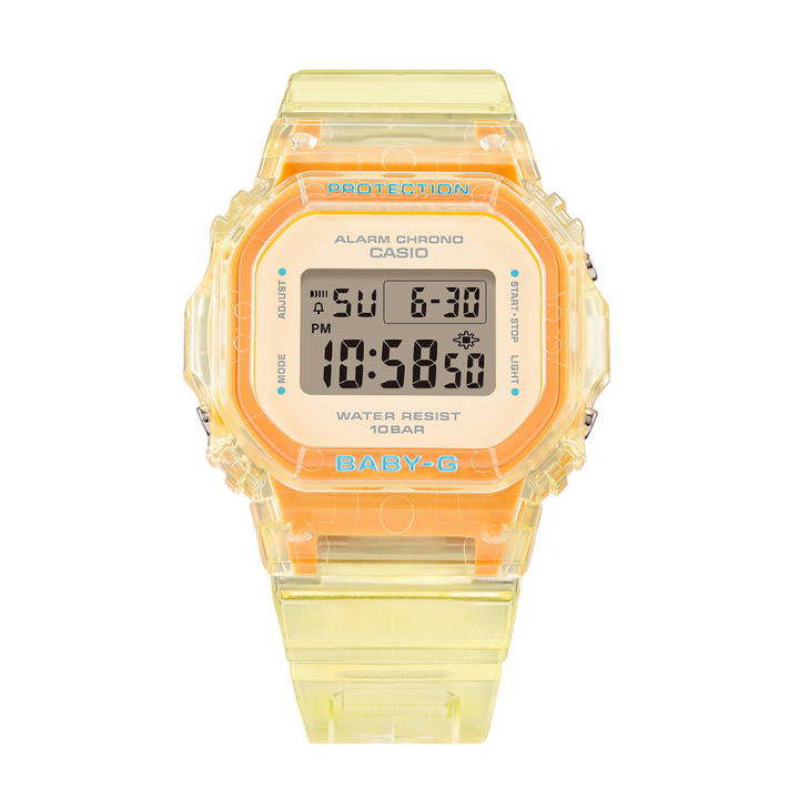 CASIO BABY-G BGD-565SJ-9DR SUMMER JELLY COLORS DIGITAL YELLOW WOMEN WATCH