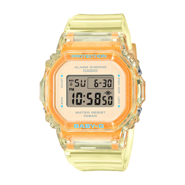 CASIO BABY-G BGD-565SJ-9DR SUMMER JELLY COLORS DIGITAL YELLOW WOMEN WATCH