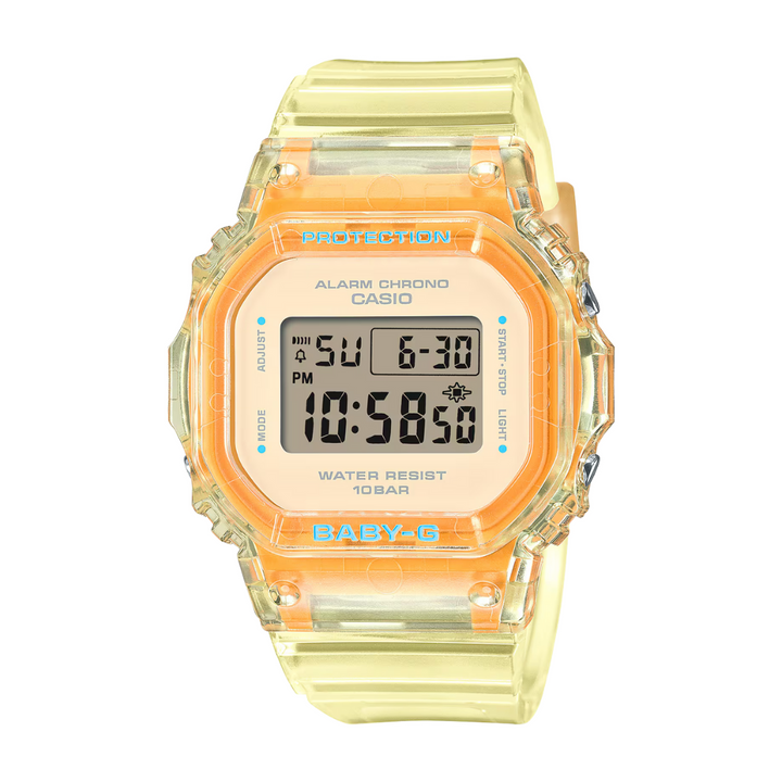 CASIO BABY-G BGD-565SJ-9DR SUMMER JELLY COLORS DIGITAL YELLOW WOMEN WATCH