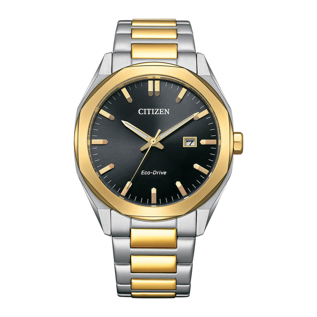 CITIZEN BM7604-80E ECO-DRIVE TWO TONE STAINLESS STEEL MEN WATCH
