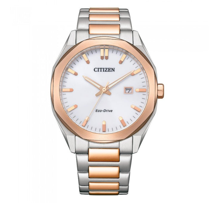 CITIZEN BM7606-84A ECO-DRIVE TWO TONE STAINLESS STEEL MEN WATCH