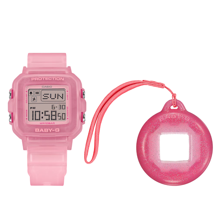 CASIO BABY-G+ PLUS BGD-10KG-4DR CONVERTIBLE DIGITAL PINK WATCH SET