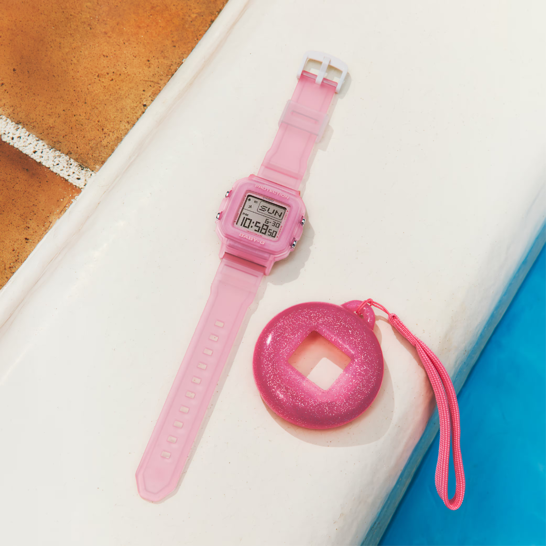 CASIO BABY-G+ PLUS BGD-10KG-4DR CONVERTIBLE DIGITAL PINK WATCH SET
