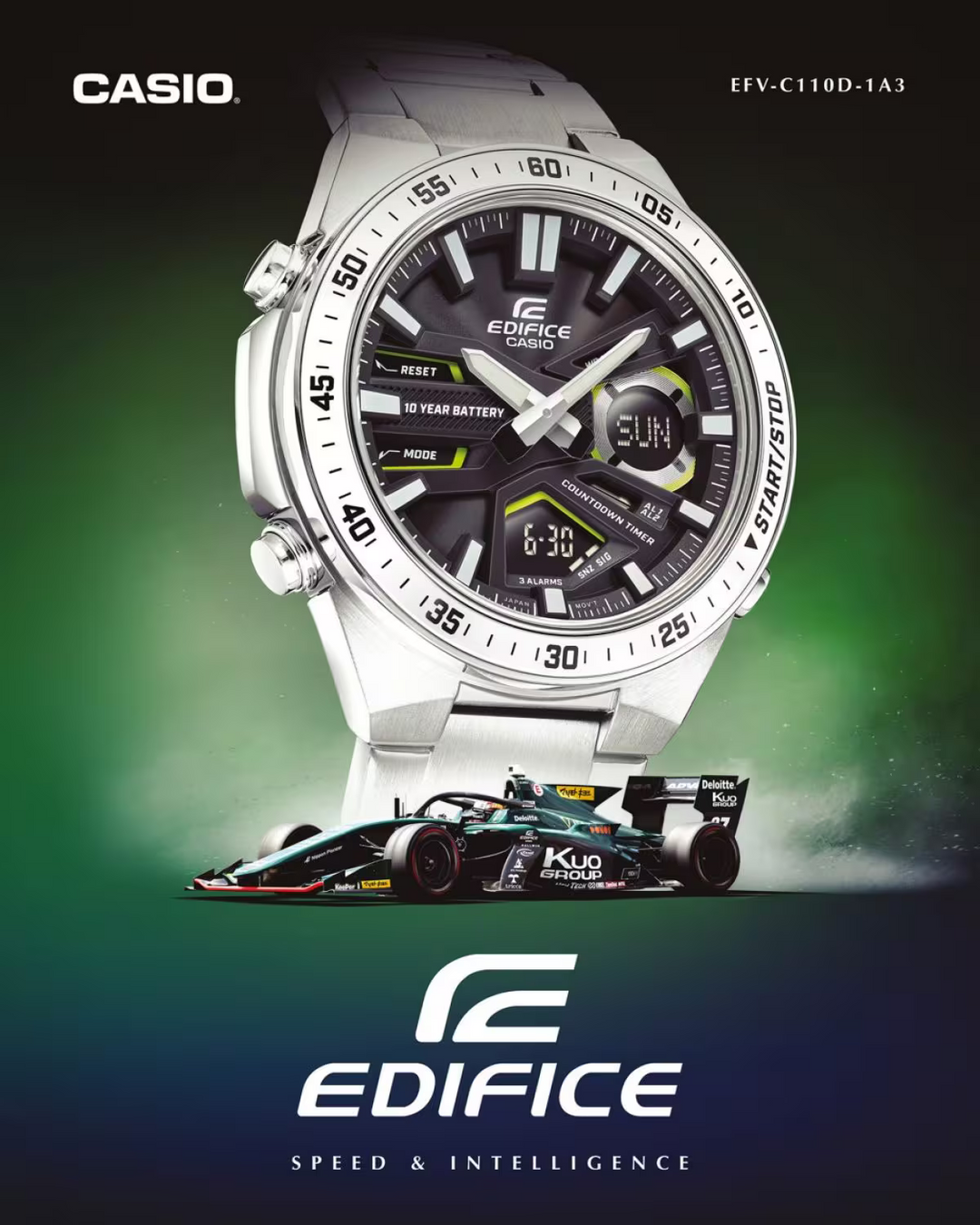 CASIO EDIFICE EFV-C110D-1A3VDF ANALOG DIGITAL MEN WATCH