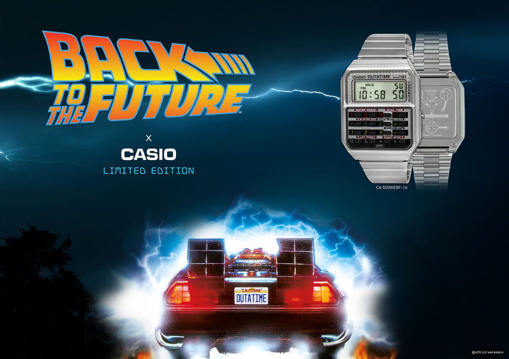 CASIO BACK TO THE FUTURE CA-500WEBF-1ADR LIMITED EDITION DIGITAL WATCH
