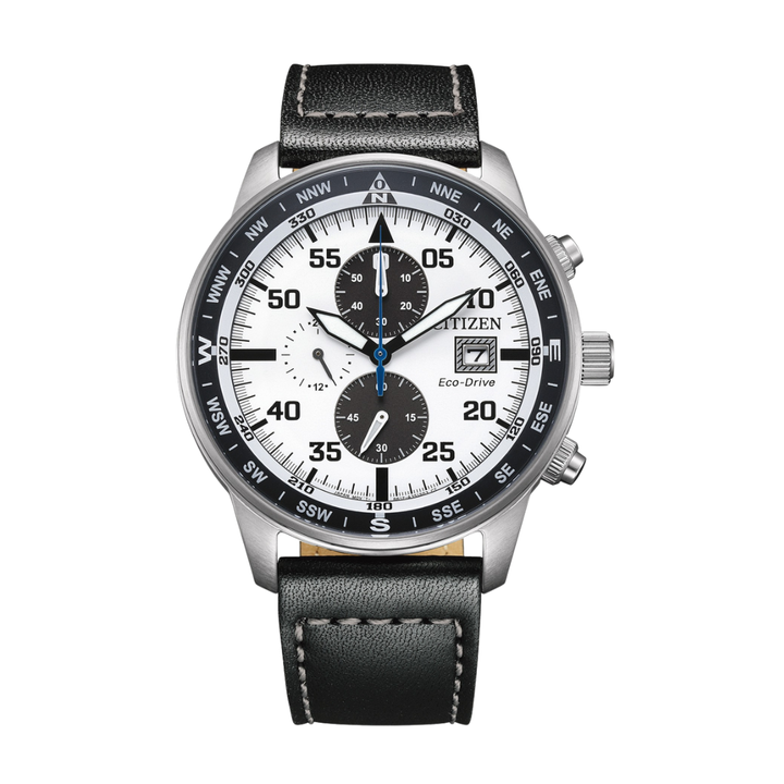 CITIZEN CA0880-07A ECO-DRIVE CHRONOGRAPH LEATHER MEN WATCH