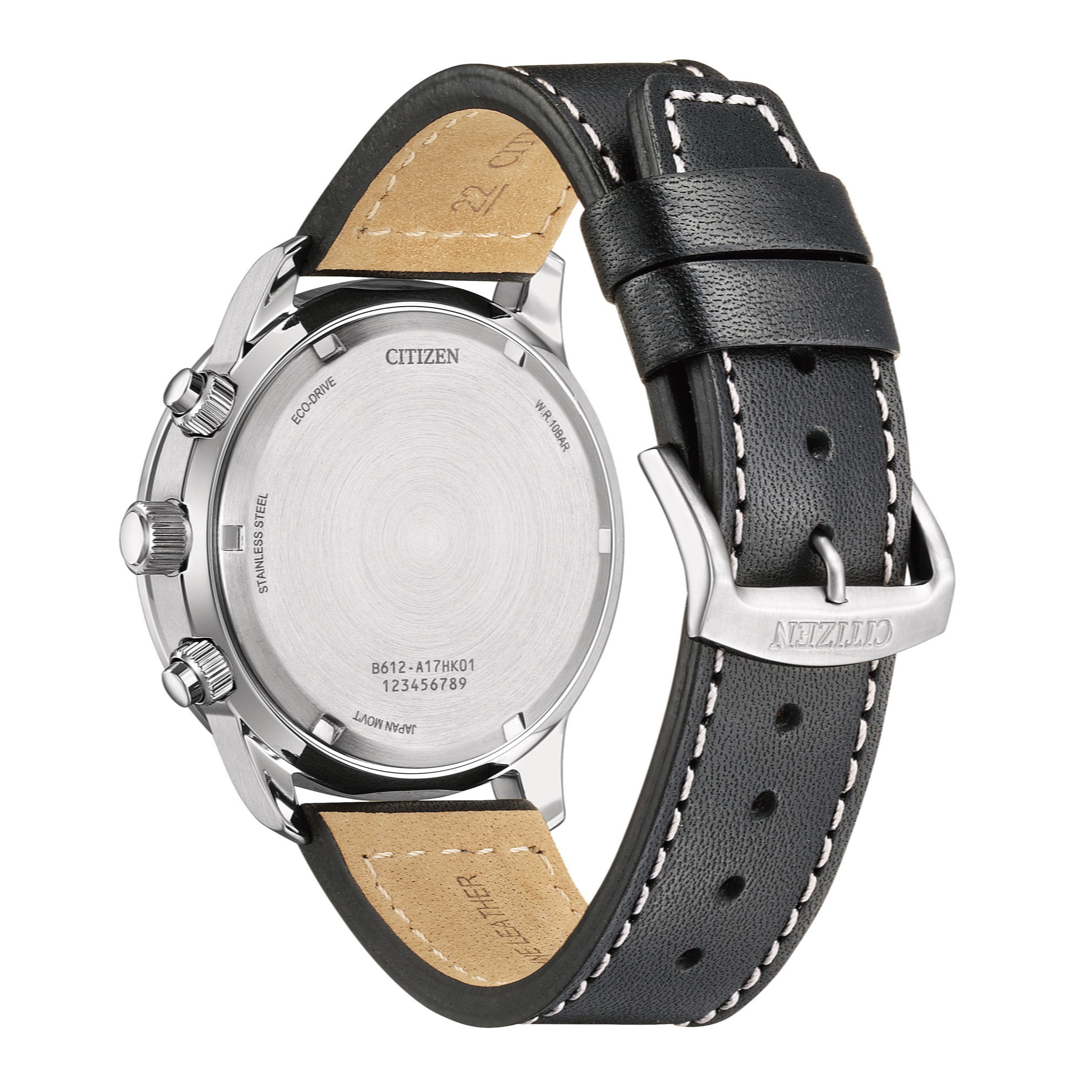CITIZEN CA0880-07A ECO-DRIVE CHRONOGRAPH LEATHER MEN WATCH