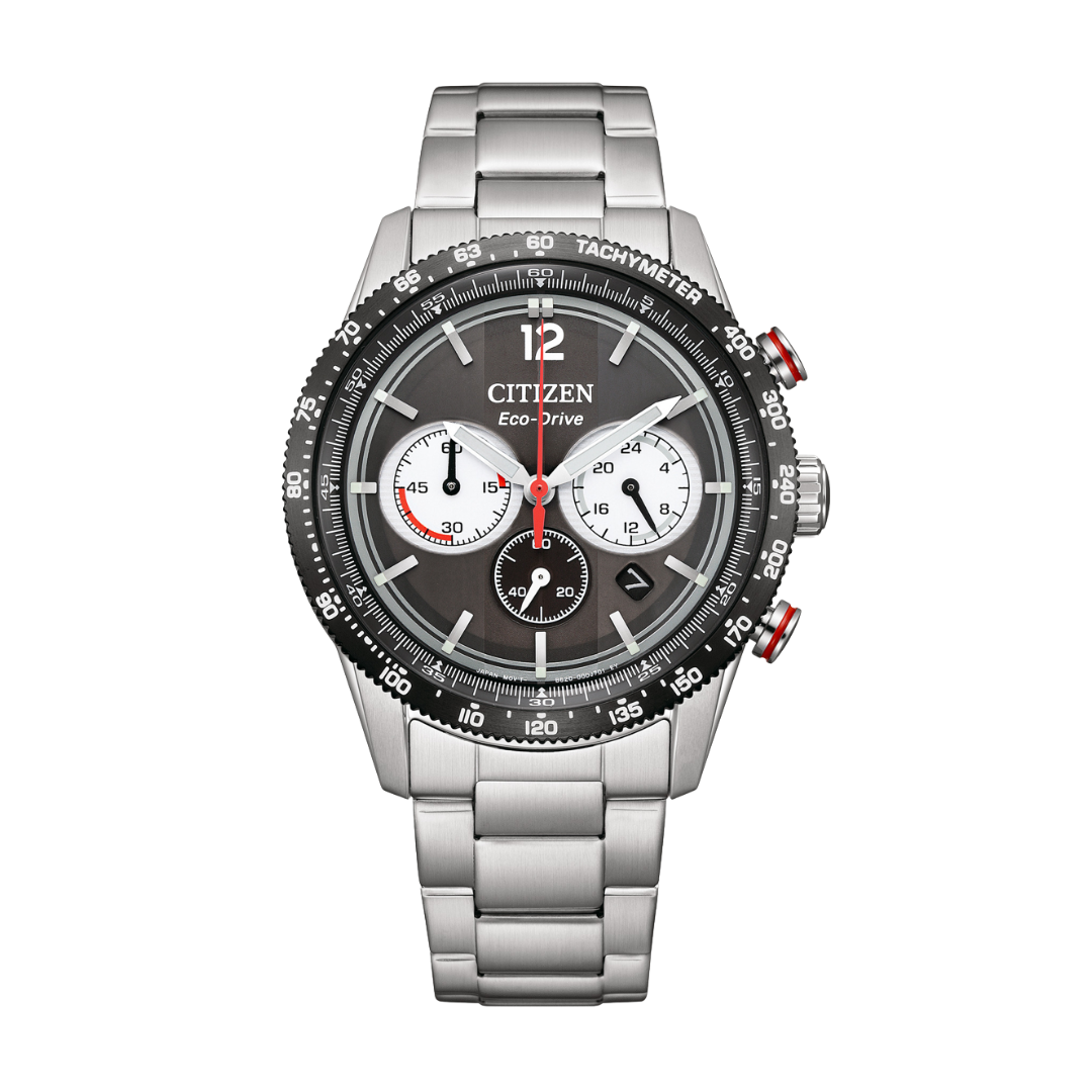 Citizen CA4714-55E Eco-Drive chronograph black dial stainless steel men's watch