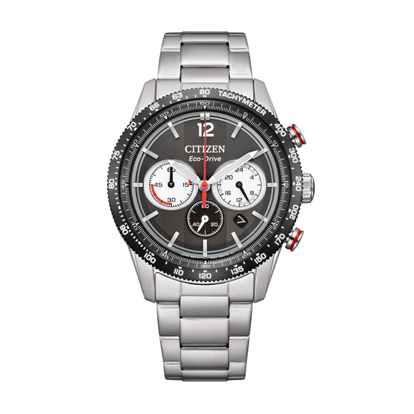 Citizen CA4714-55E Eco-Drive chronograph black dial stainless steel men's watch