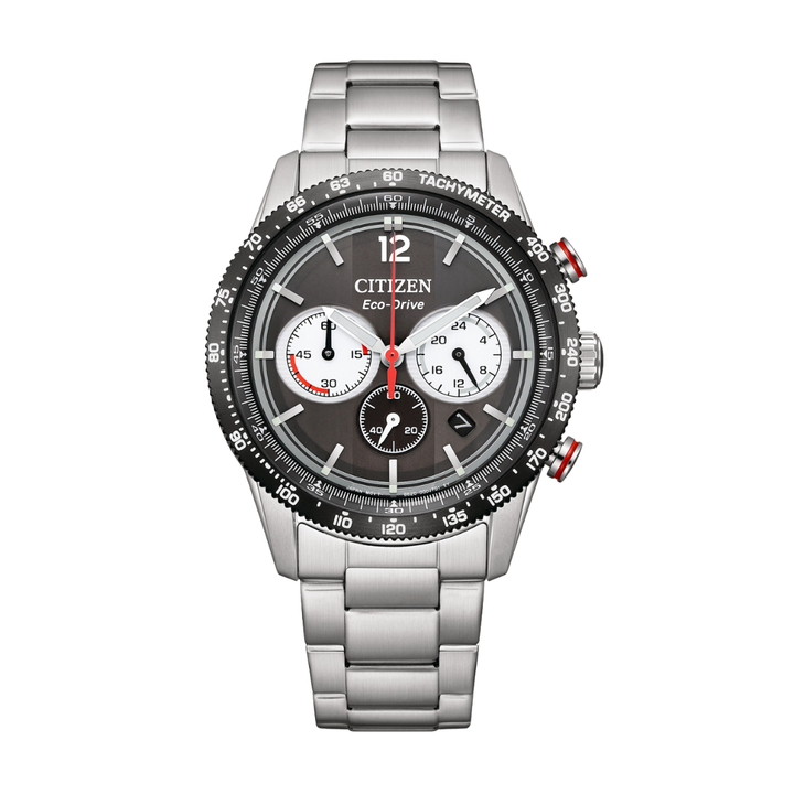 Citizen CA4714-55E Eco-Drive chronograph black dial stainless steel men's watch