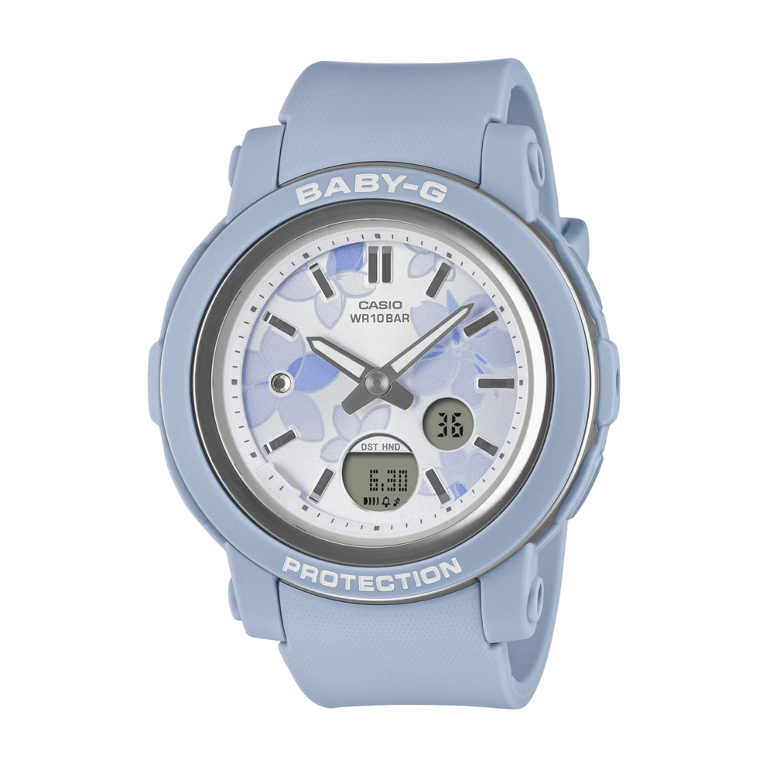 CASIO BABY-G BGA-290FL-2ADR FLOWER ANALOG-DIGITAL BLUE WOMEN WATCH