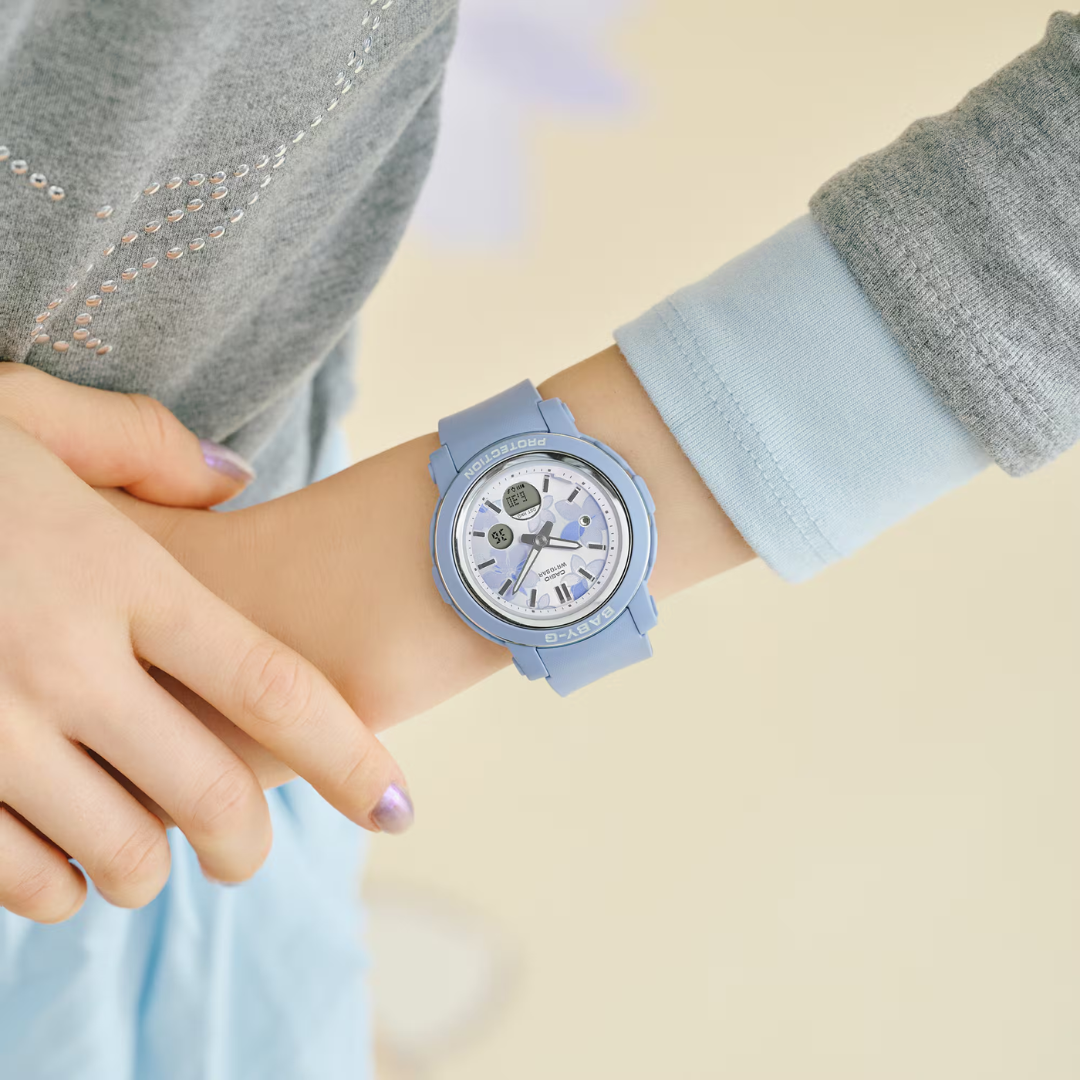 CASIO BABY-G BGA-290FL-2ADR FLOWER ANALOG-DIGITAL BLUE WOMEN WATCH