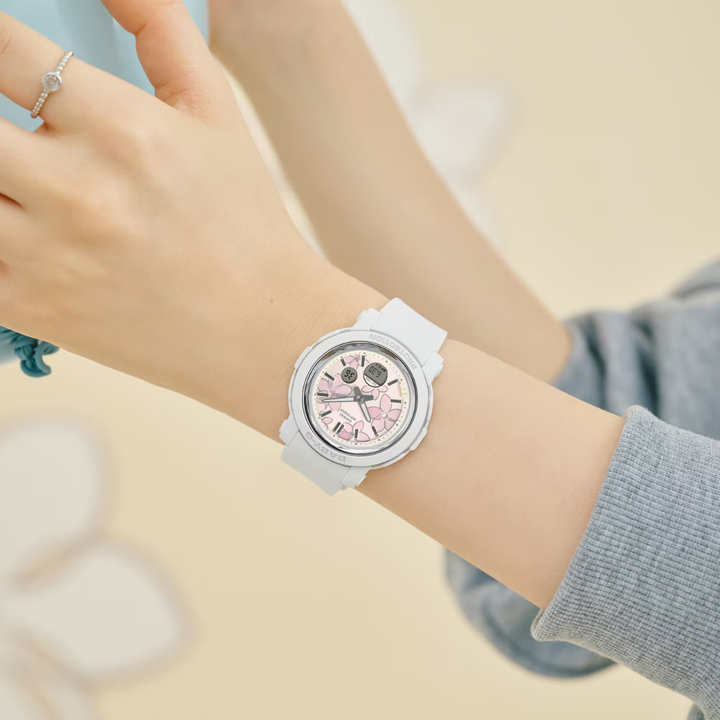 CASIO BABY-G BGA-290FL-7ADR FLOWER ANALOG-DIGITAL WHITE WOMEN WATCH
