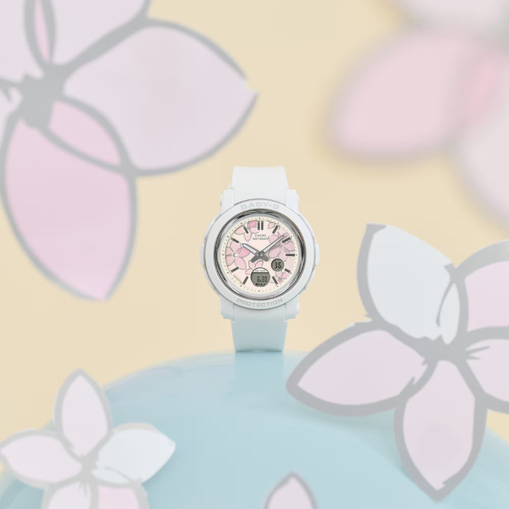 CASIO BABY-G BGA-290FL-7ADR FLOWER ANALOG-DIGITAL WHITE WOMEN WATCH