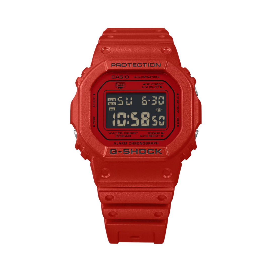 CASIO G-SHOCK DW-5600RRB-4DR STANDARD DIGITAL RED WATCH