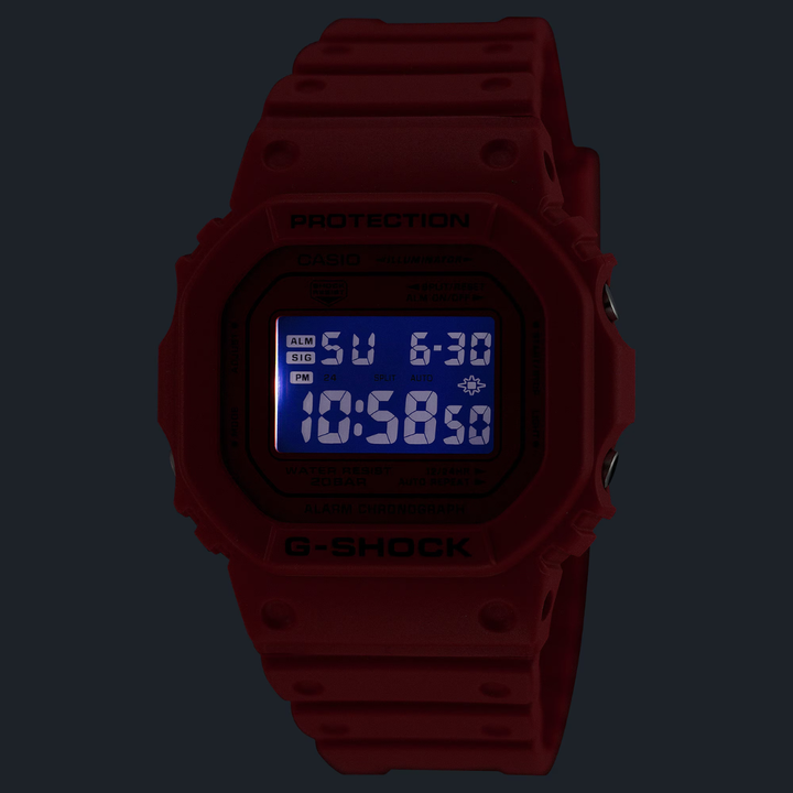 CASIO G-SHOCK DW-5600RRB-4DR STANDARD DIGITAL RED WATCH