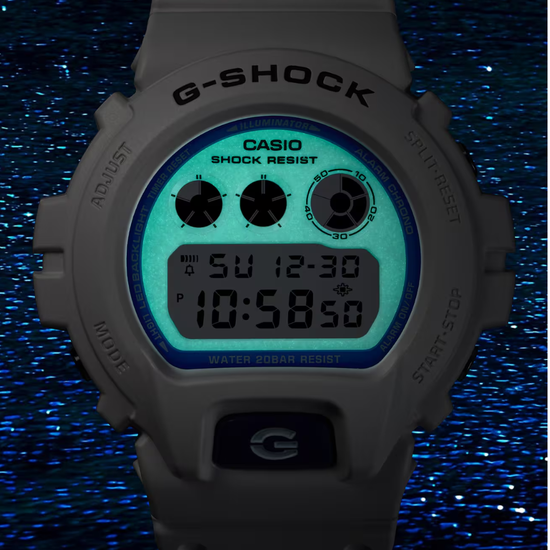 CASIO G-SHOCK DW-6900HDS-7DR STANDARD DIGITAL WHITE WATCH