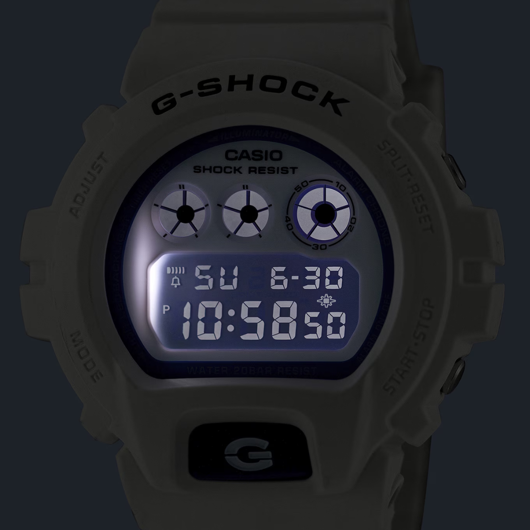 CASIO G-SHOCK DW-6900HDS-7DR STANDARD DIGITAL WHITE WATCH