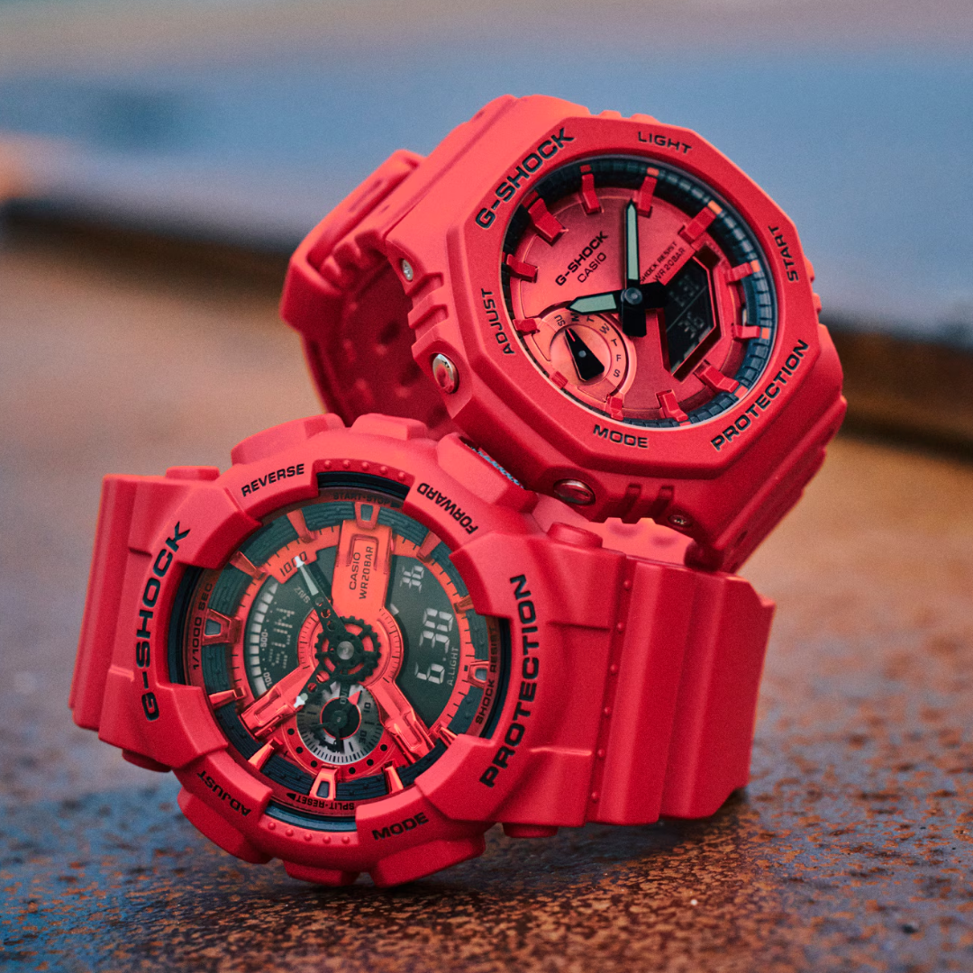 CASIO G-SHOCK GA-2100RRB-4ADR STANDARD ANALOG-DIGITAL RED MEN WATCH