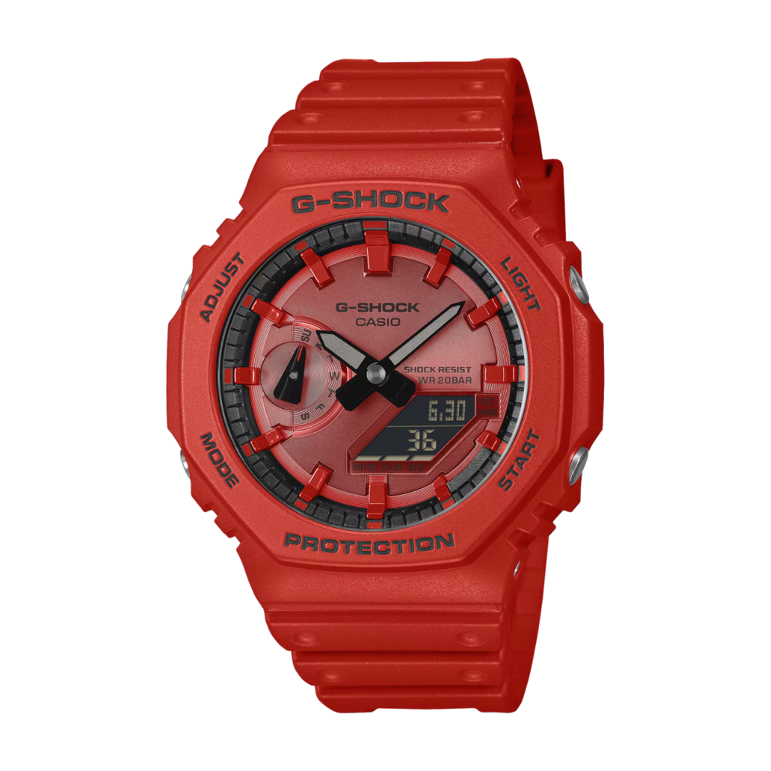 CASIO G-SHOCK GA-2100RRB-4ADR STANDARD ANALOG-DIGITAL RED MEN WATCH