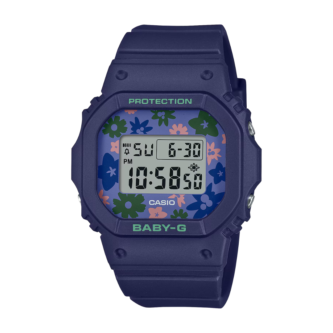 Casio Baby-G BGD-565RP-2DR Floral Theme Blue Women Watch