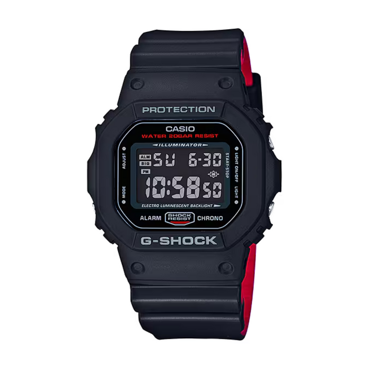 CASIO G-SHOCK DW-5600UHR-1DR STANDARD DIGITAL BLACK WATCH