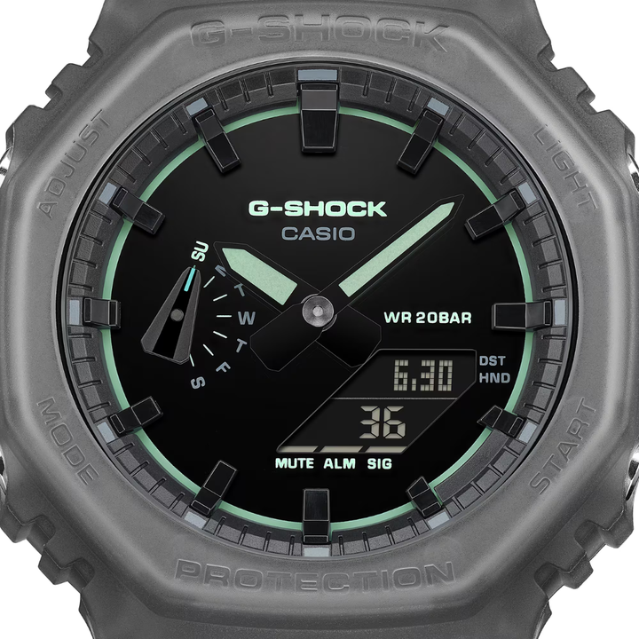 Casio G-Shock GA-2100K-1ADR dual LED Super Illuminator visibility
