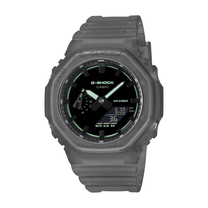 Casio G-Shock GA-2100K-1ADR gray neon accents piano black Carbon Core 200m
