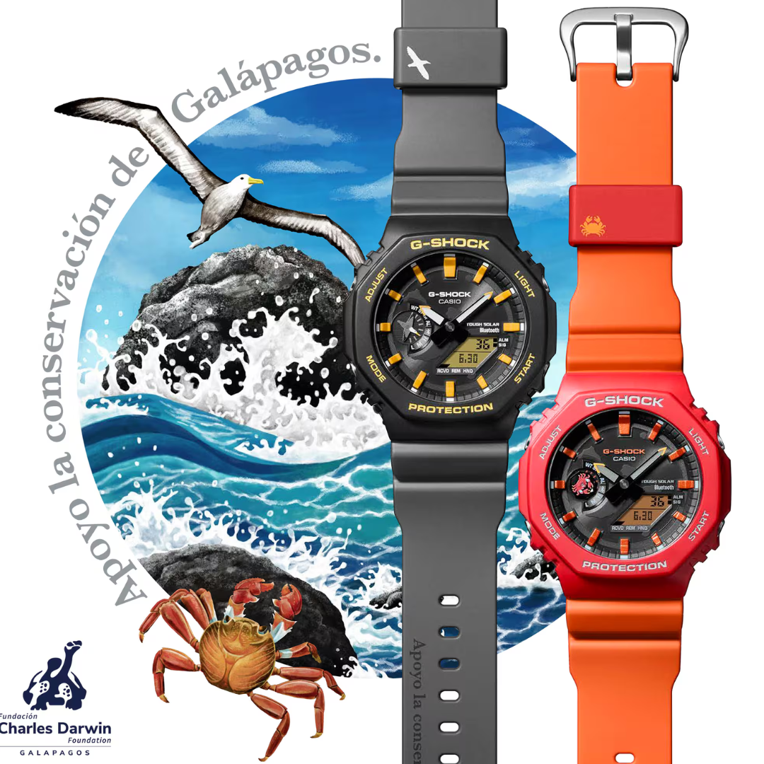 CASIO G-SHOCK X CHARLES DARWIN FOUNDATION GA-B2100DF-1ADR ANALOG-DIGITAL MEN WATCH